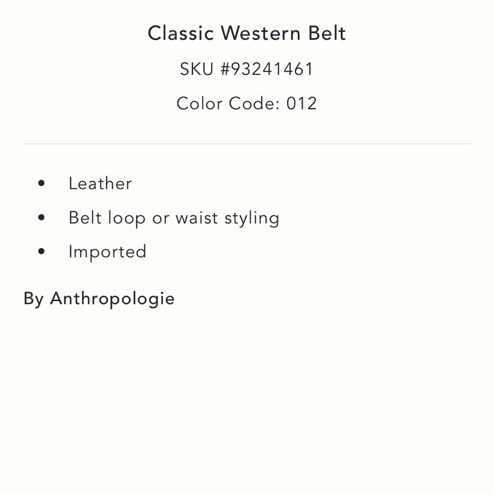 ✨ Anthropologie Classic Western Belt Sz XL - Picture 5 of 5